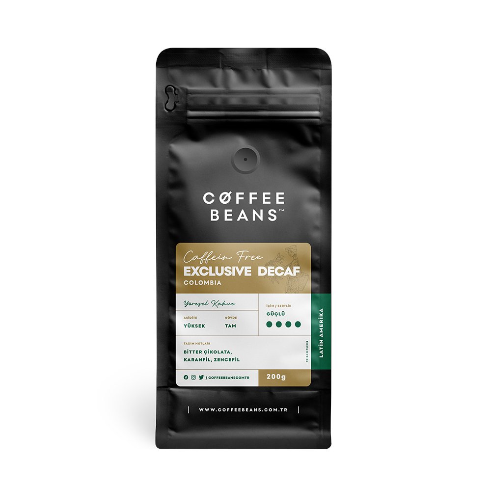 Kafeinsiz Kolombiya Filtre Kahve Coffee Beans