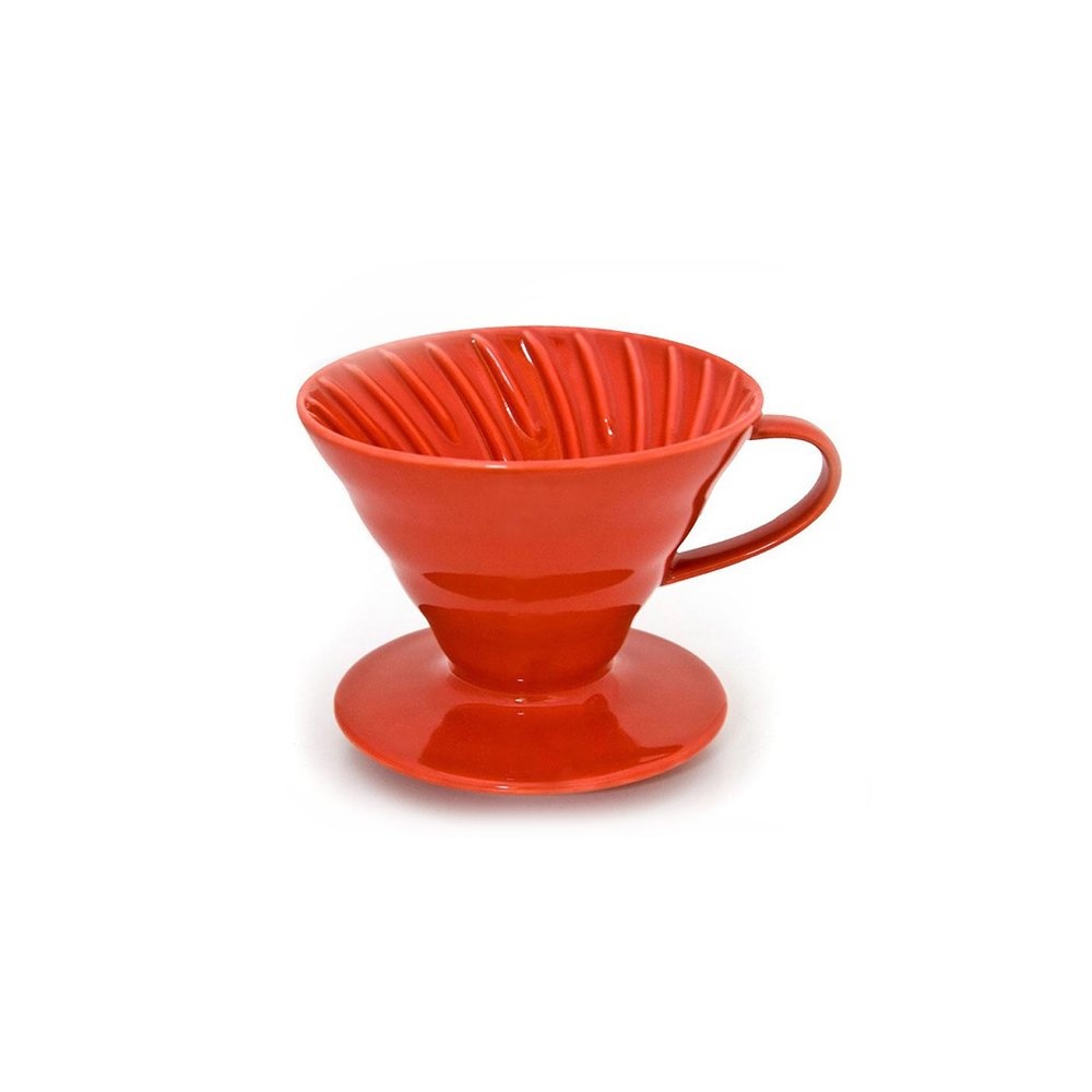 V60 02 Dripper Seramik Kahve Demleme Fincanı Kırmızı