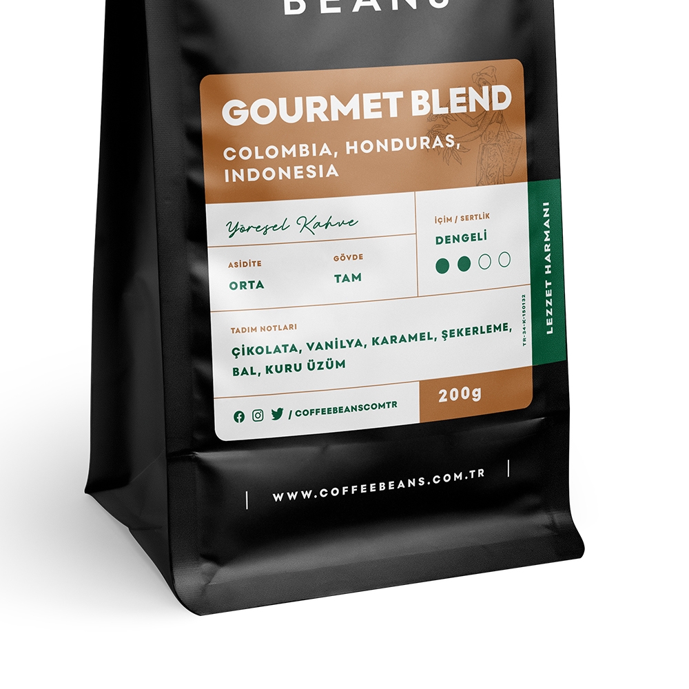 Gourmet Blend Kavrulmuş Filtre Kahve Çekirdeği Coffee Beans