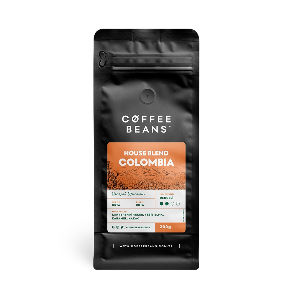 House Blend Kolombiya Filtre Kahve Çekirdeği Coffee Beans
