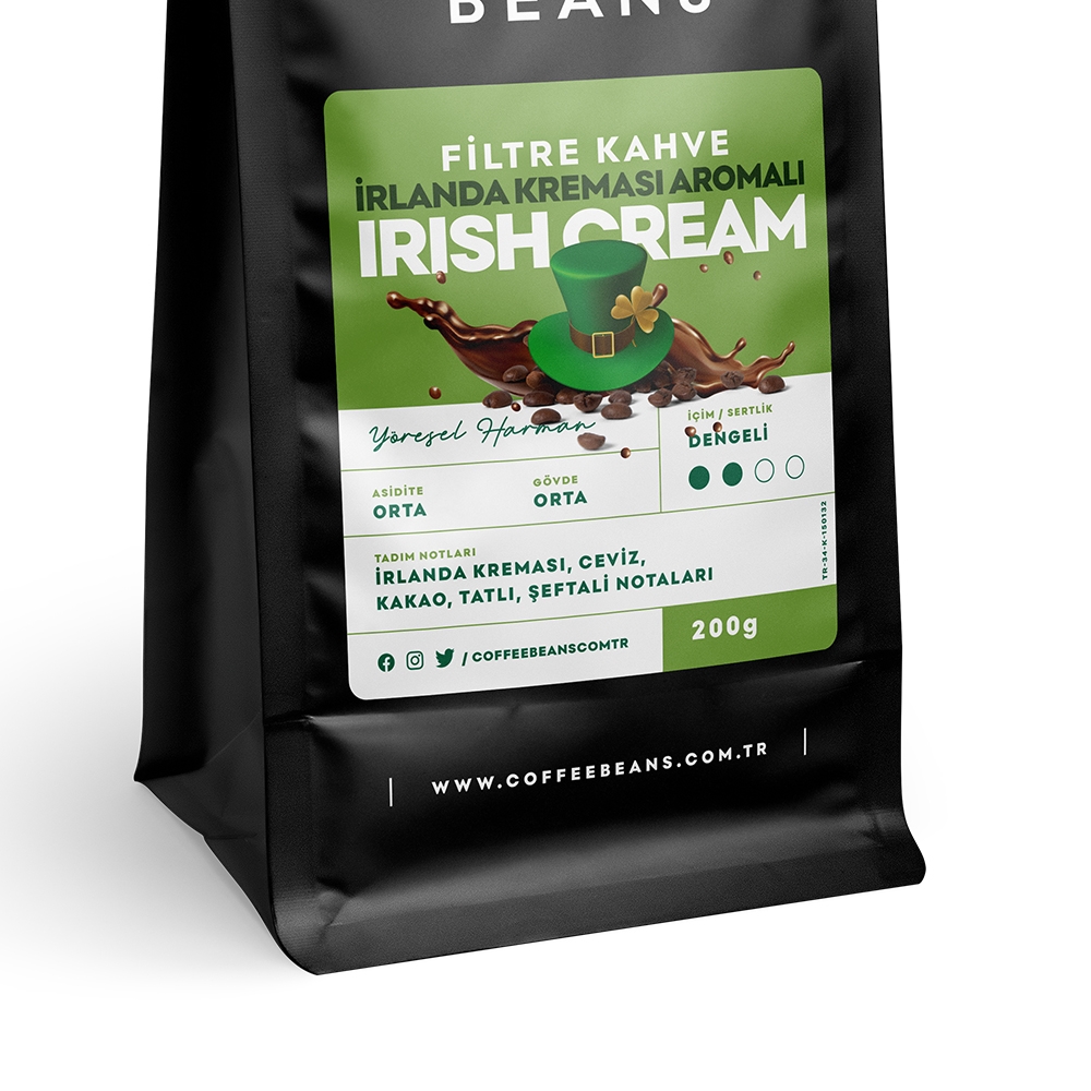 İrlanda Kreması Aromalı Filtre Kahve Çekirdeği Coffee Beans